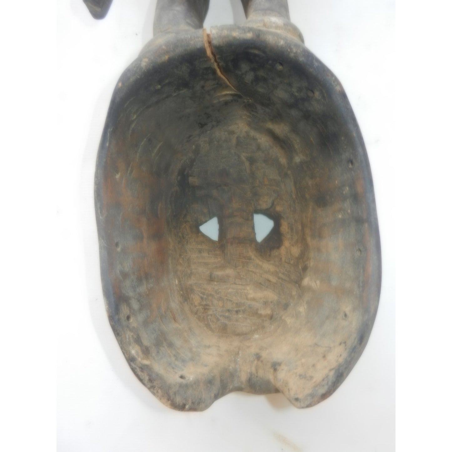 Mossi Nuna Plank Mask with Standing Figure — Burkina Faso