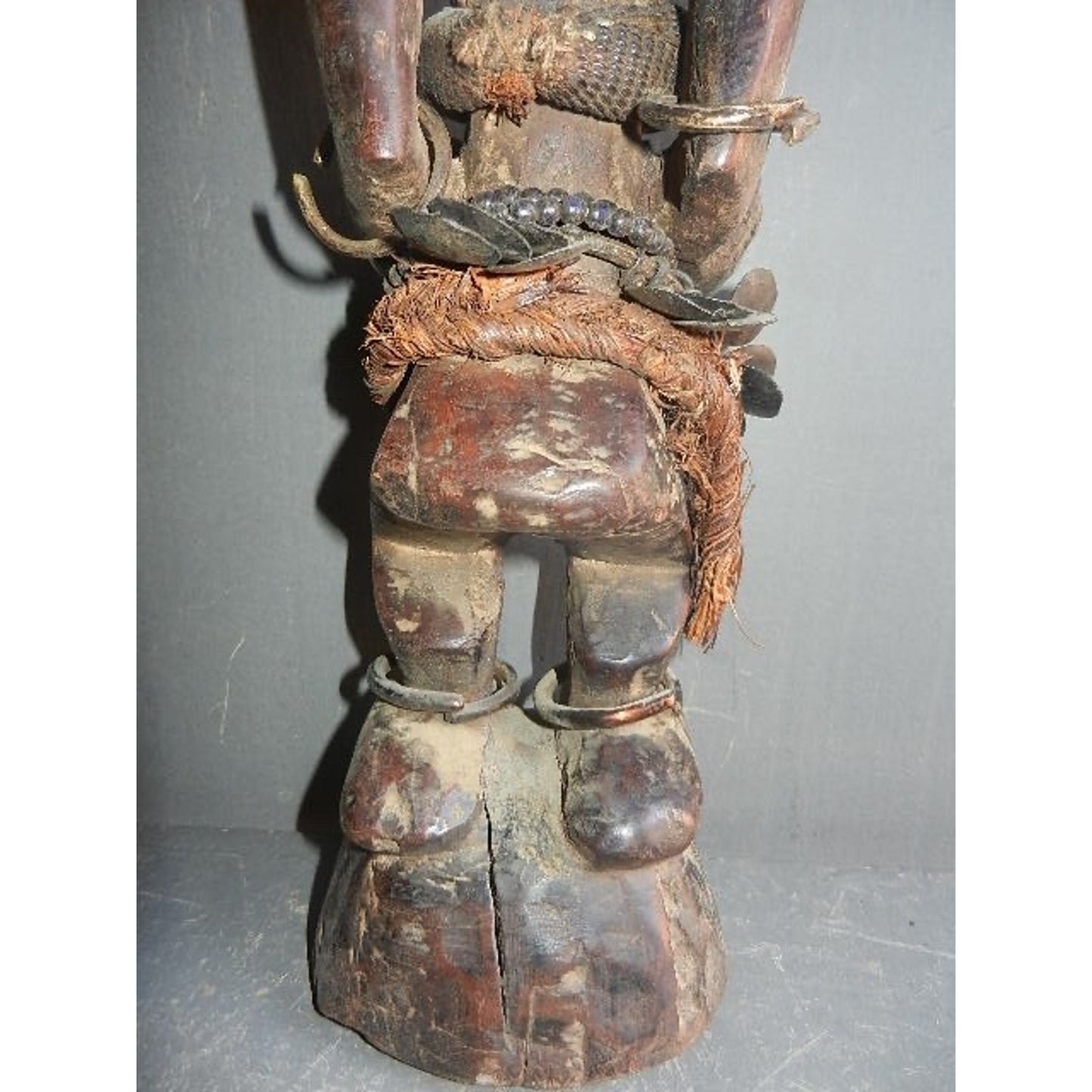 Authentic Songye Mankisi Ceremonial Statue - Hand-Carved Tribal Art from DR Cong