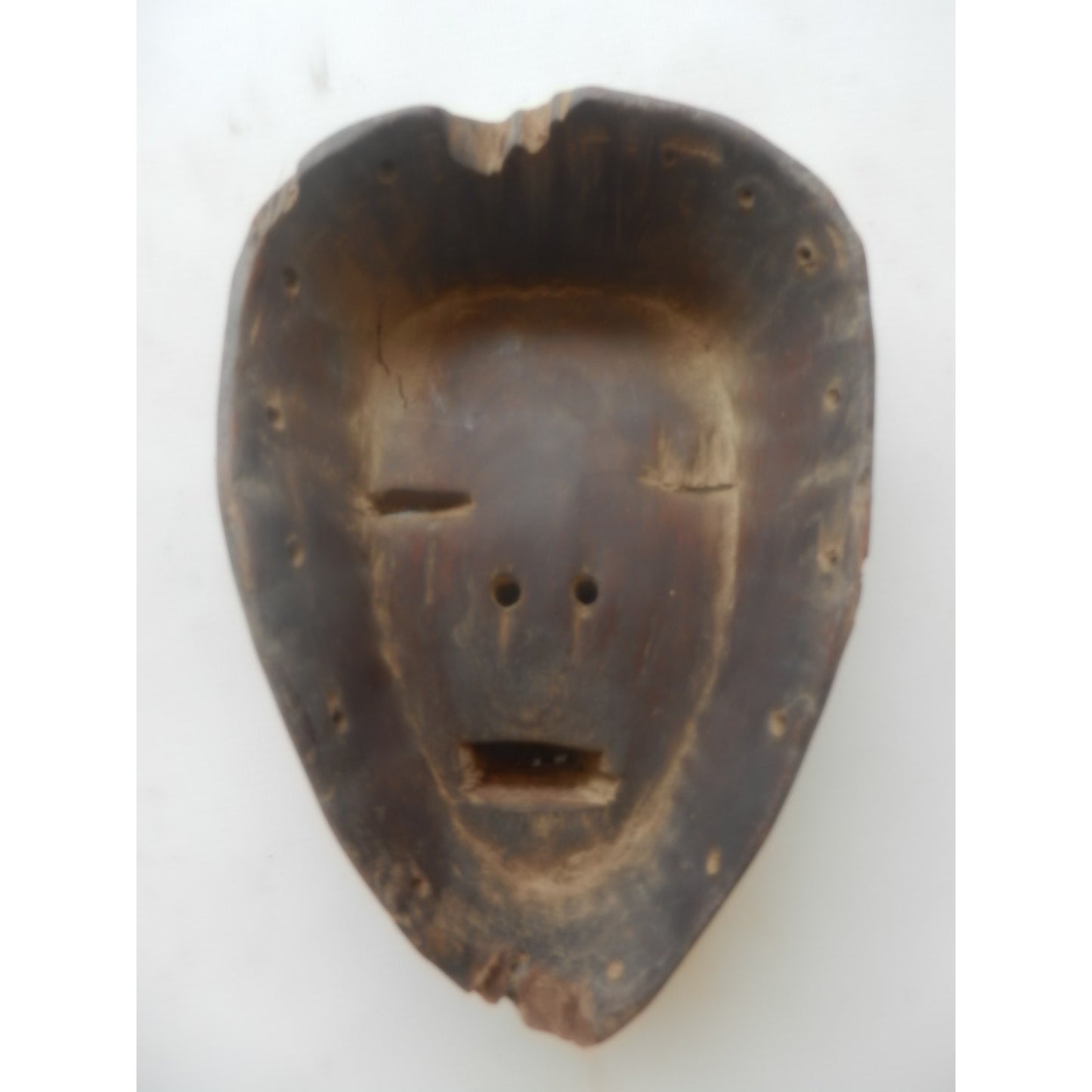 Carved Wood Ceremonial Mask — Lwalwa/Salampasu Style, Democratic Republic of Congo