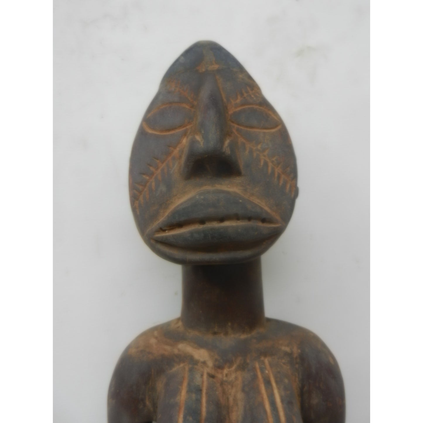Mossi Nuna Plank Mask with Standing Figure — Burkina Faso