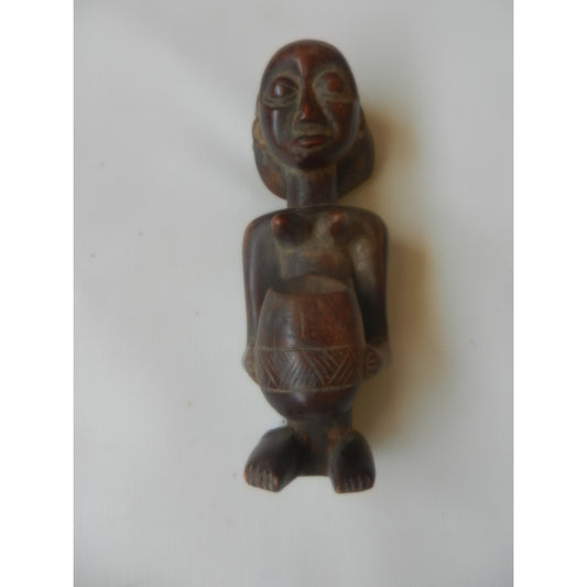 Luba Bowl Bearer Mboko Wooden Figure