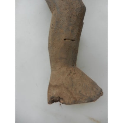 Lobi Forked Ritual Staff with Twin Figures — Burkina Faso