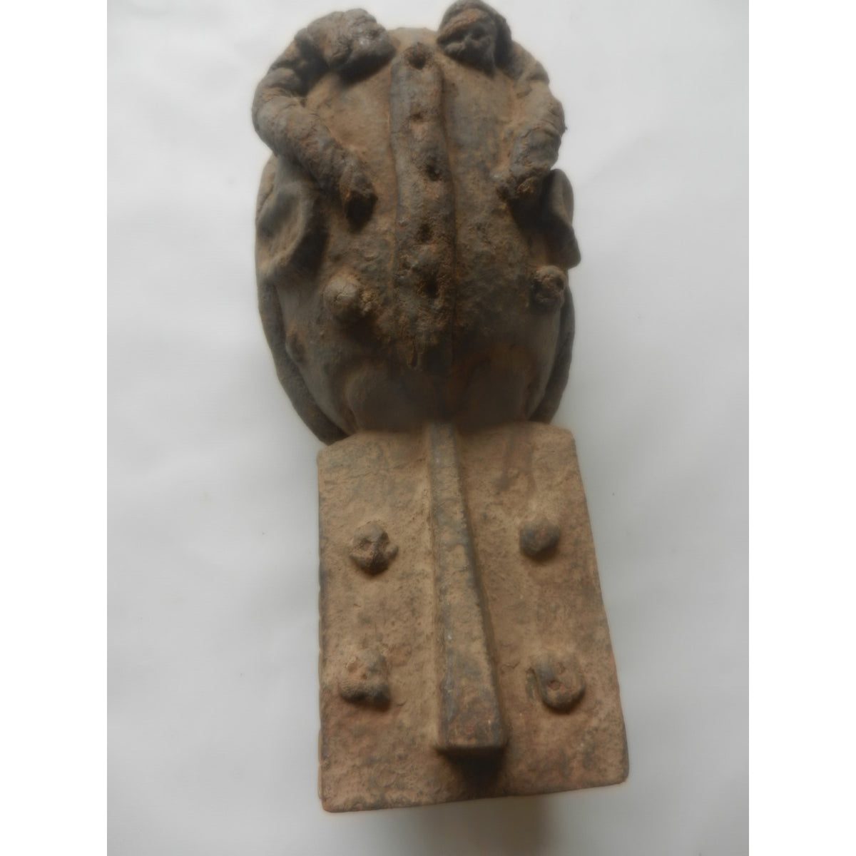 Bamana Komo Mask – Mali, Carved Wood With Ritual Encrustation, African Tribal Art