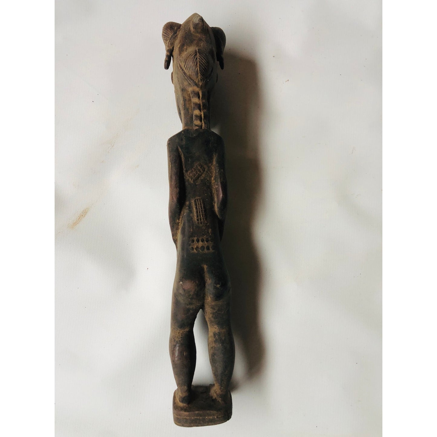 Vintage Baule Horned Female Spirit Figure (Côte d'Ivoire)