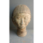 Lobi Female Head Bronze Statue - Authentic African Tribal Art