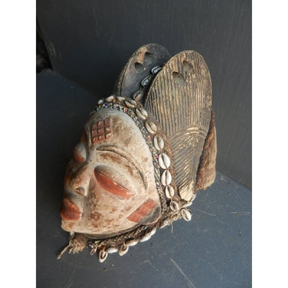 Punu Original Mukuyi Ancestor Mask - African Tribal Art, Gabon