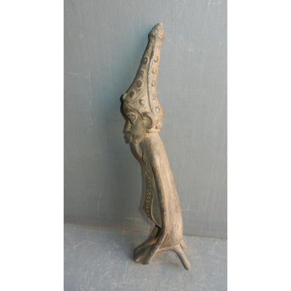 Lobi Cast Brass Standing Figure — Burkina Faso