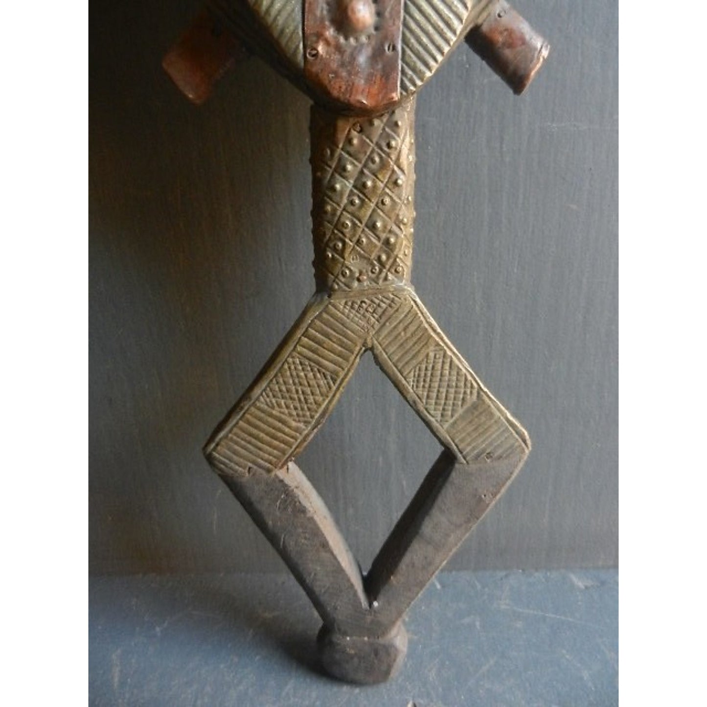 Bakota Reliquary African Tribal Art Wood and bronze