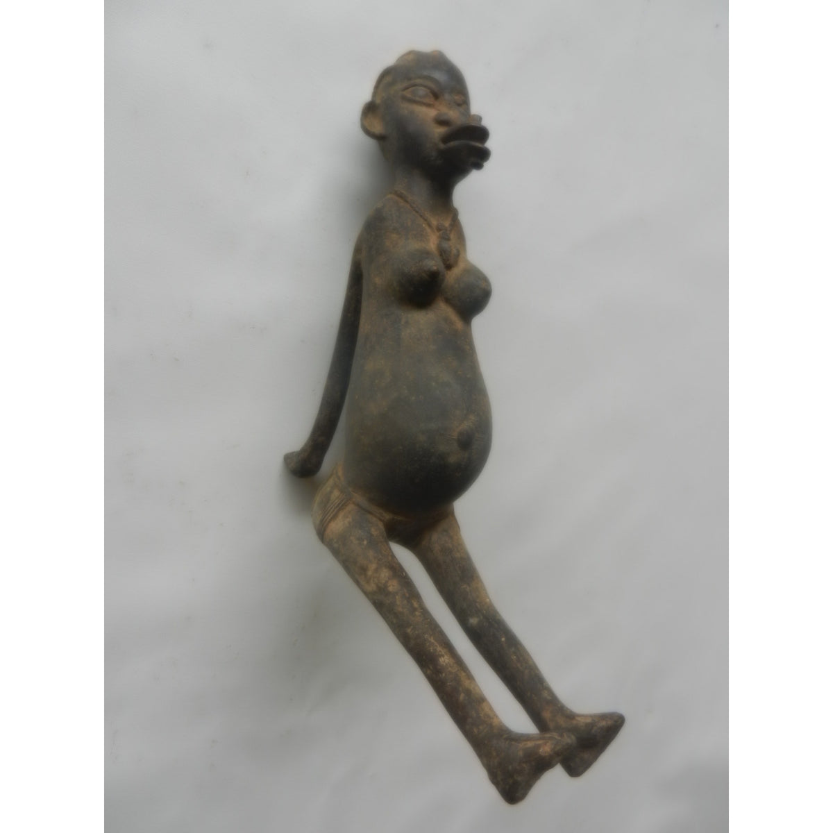 Lobi Bronze Maternity Figure – Burkina Faso, Cast Metal