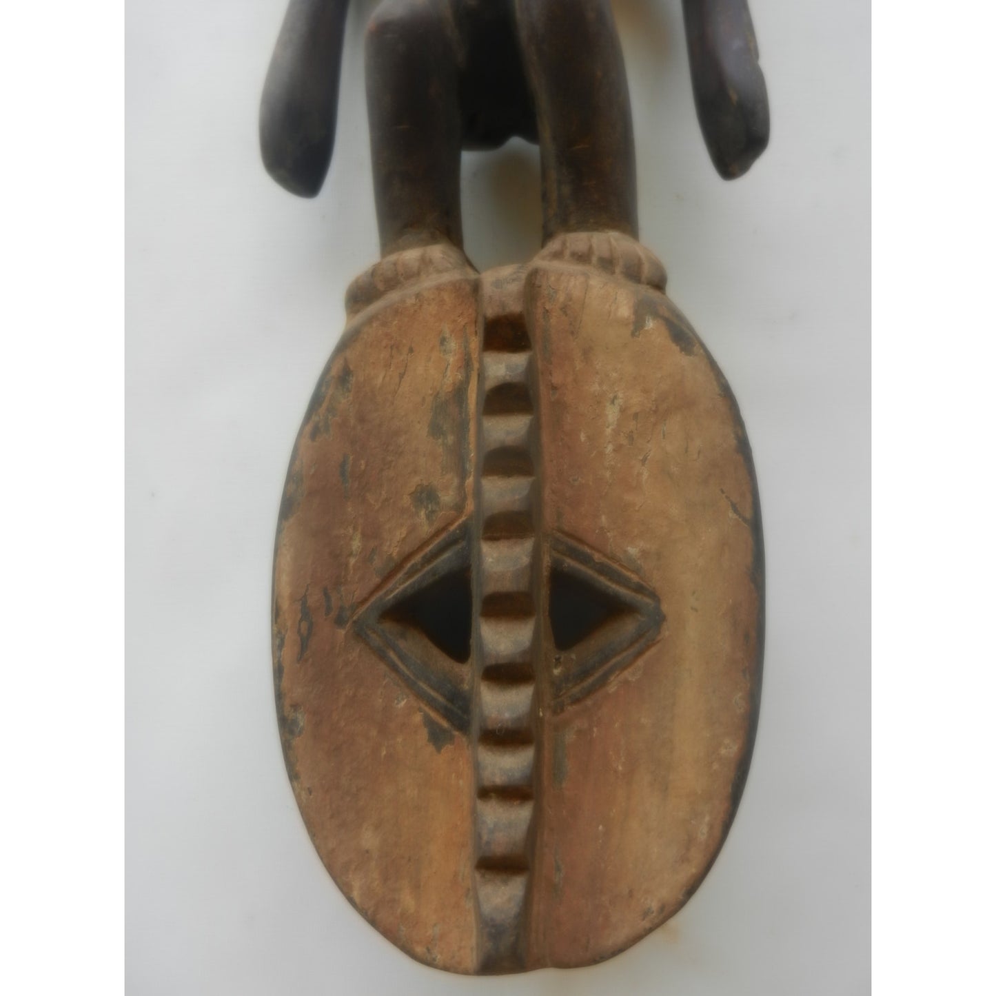 Mossi Nuna Plank Mask with Standing Figure — Burkina Faso