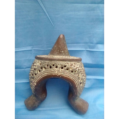 Bamum Bronze Ceremonial Object – Cameroon Grassfields, Incised Clay