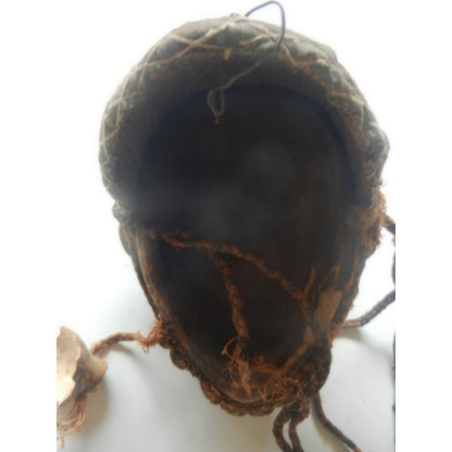 Pende Mbuya-Style Mask – Dr Congo, Carved Wood With Cowrie Shell Trim, 26 X 11 Cm