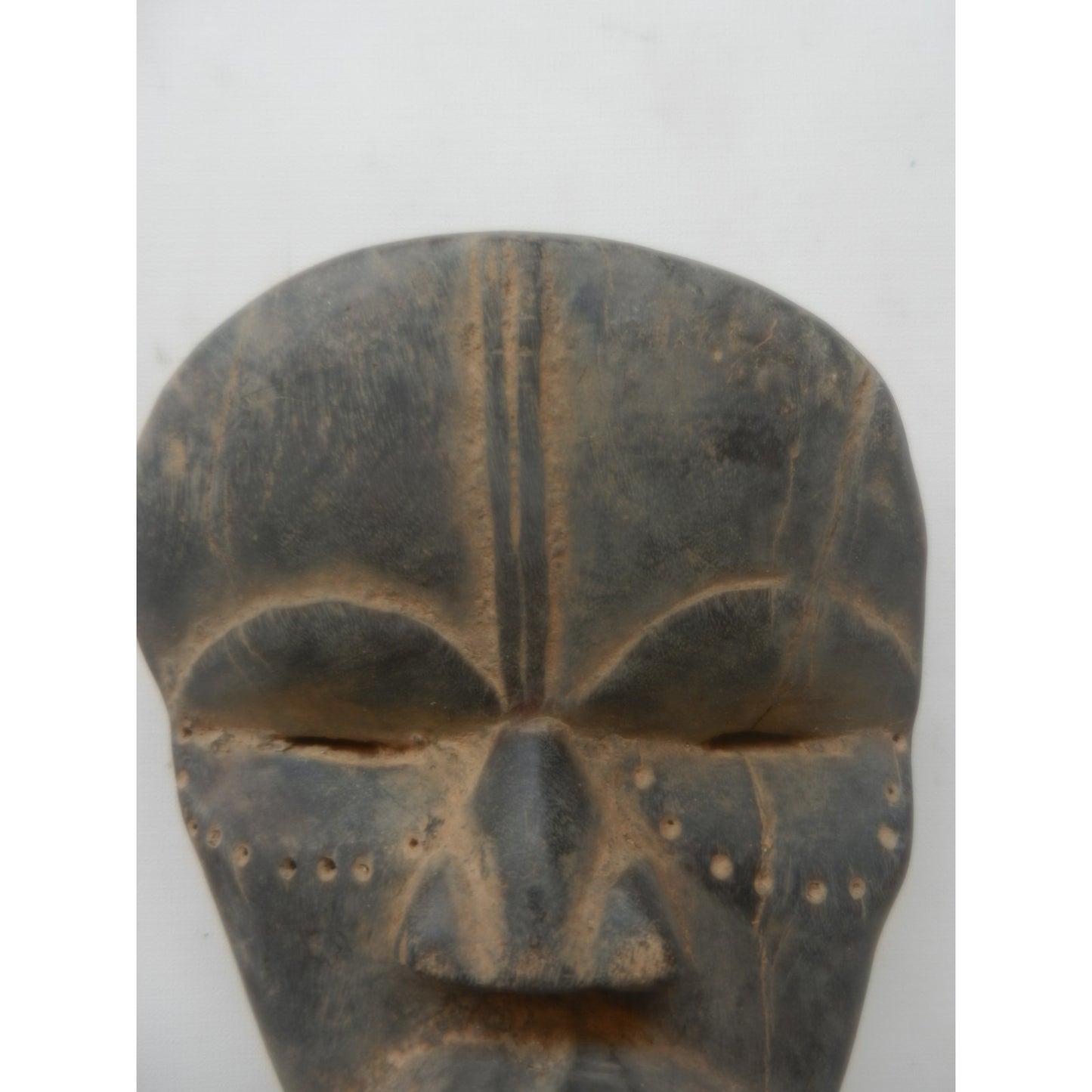 Carved Wood Ceremonial Mask — Lwalwa/Salampasu Style, Democratic Republic of Congo