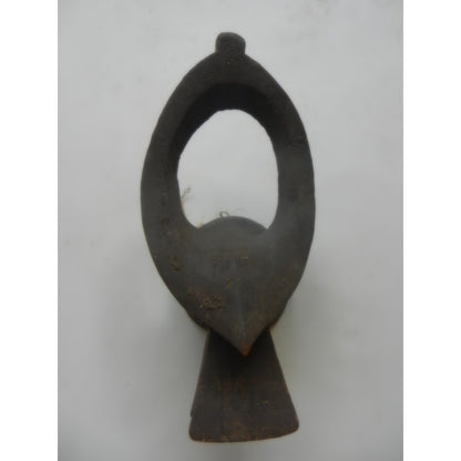 Carved Wood Bird-Form Mask Crest — Bwa/Bobo Peoples, Burkina Faso