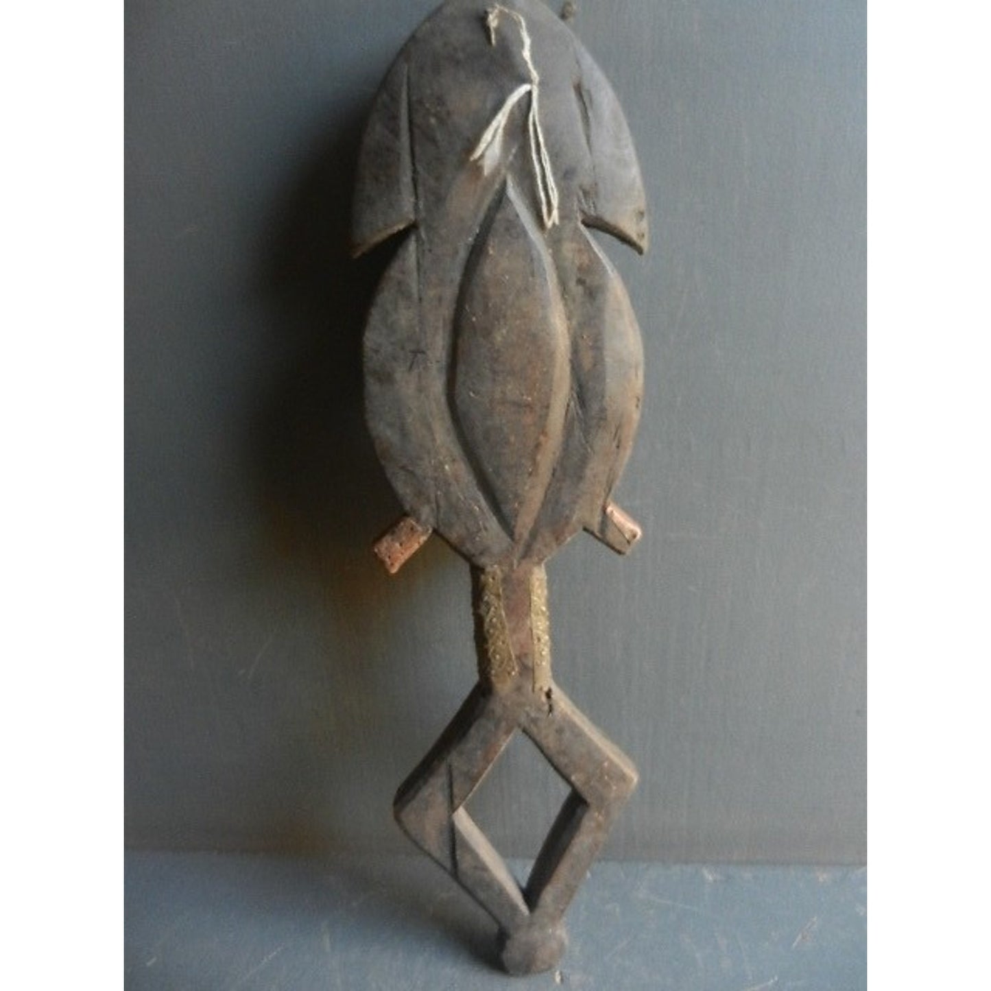 Bakota Reliquary African Tribal Art Wood and bronze