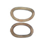 Pair Of Cast Metal Oval Rings – West African, Bronze/Copper Alloy