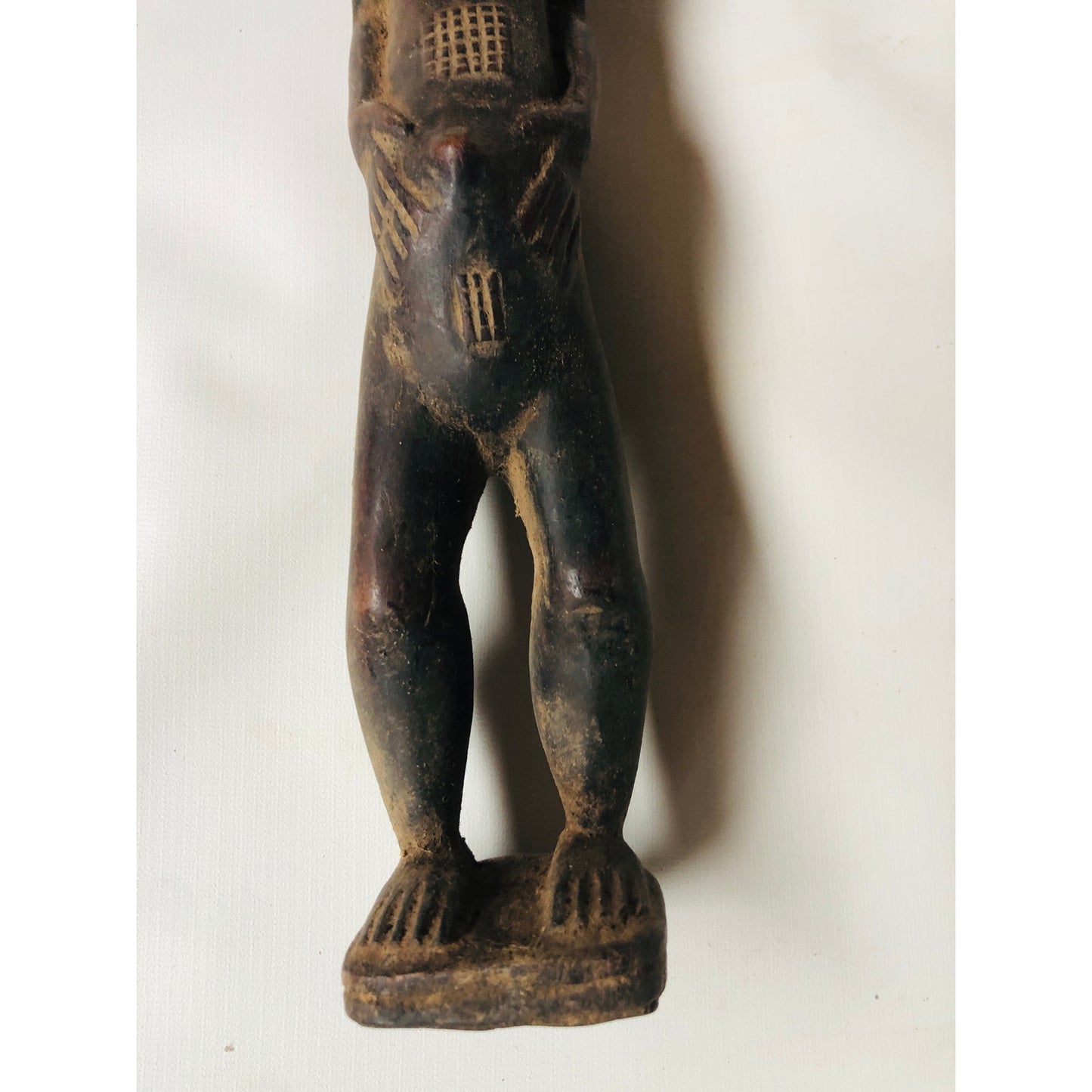 Vintage Baule Horned Female Spirit Figure (Côte d'Ivoire)