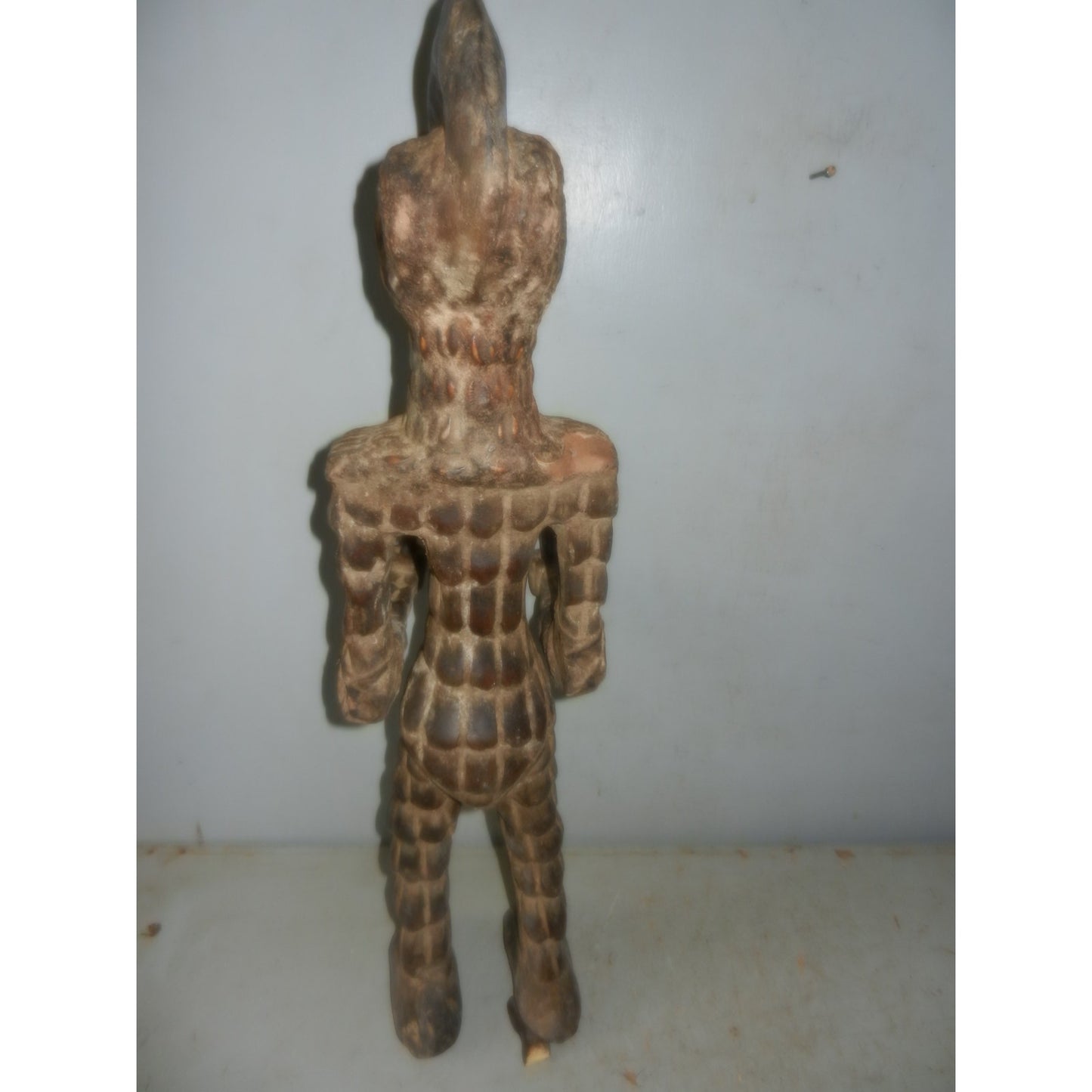 Bamana Zoomorphic Standing Figure with Clubs - Mali African tribal art