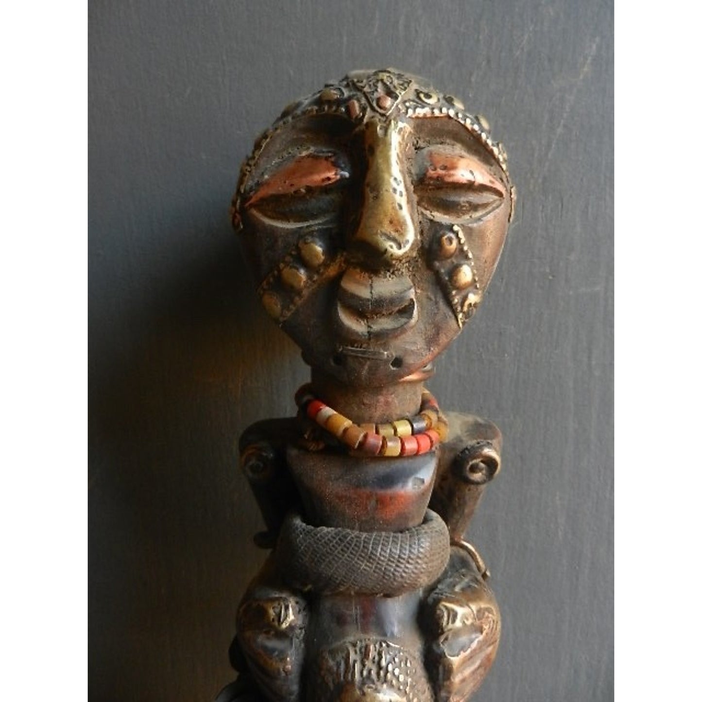 Authentic Songye Mankisi Ceremonial Statue - Hand-Carved Tribal Art from DR Cong