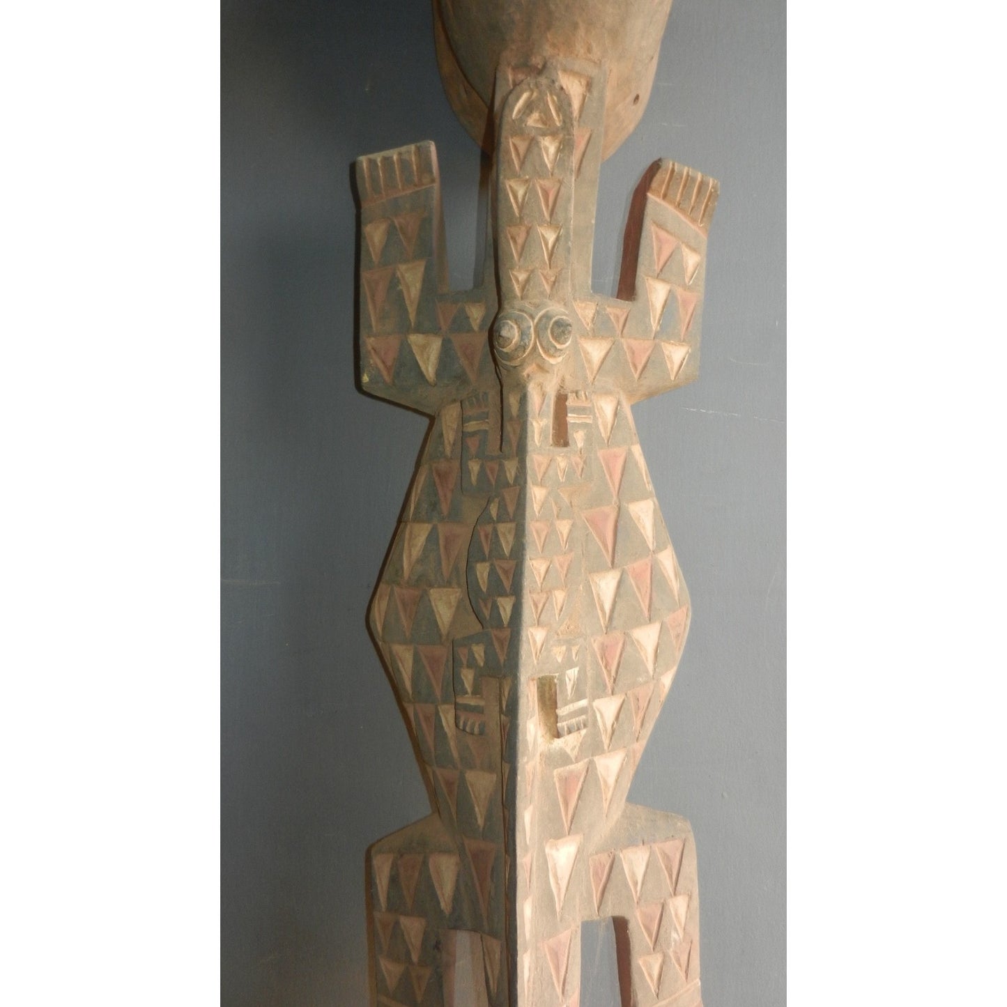 Ancient Bwa Crocodile Mask - Tribal Art from Burkina Faso - 155 cm