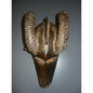 African Art Baule Ram Mask - Hand-Carved Wood - Ivory Coast