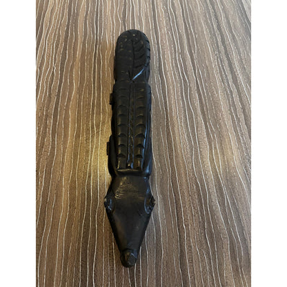 Crocodile-Form Awalé (Mancala) Game Board – Carved Wood