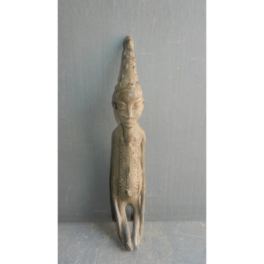 Lobi Cast Brass Standing Figure — Burkina Faso