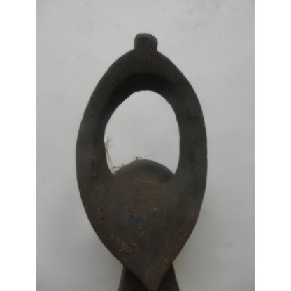 Carved Wood Bird-Form Mask Crest — Bwa/Bobo Peoples, Burkina Faso