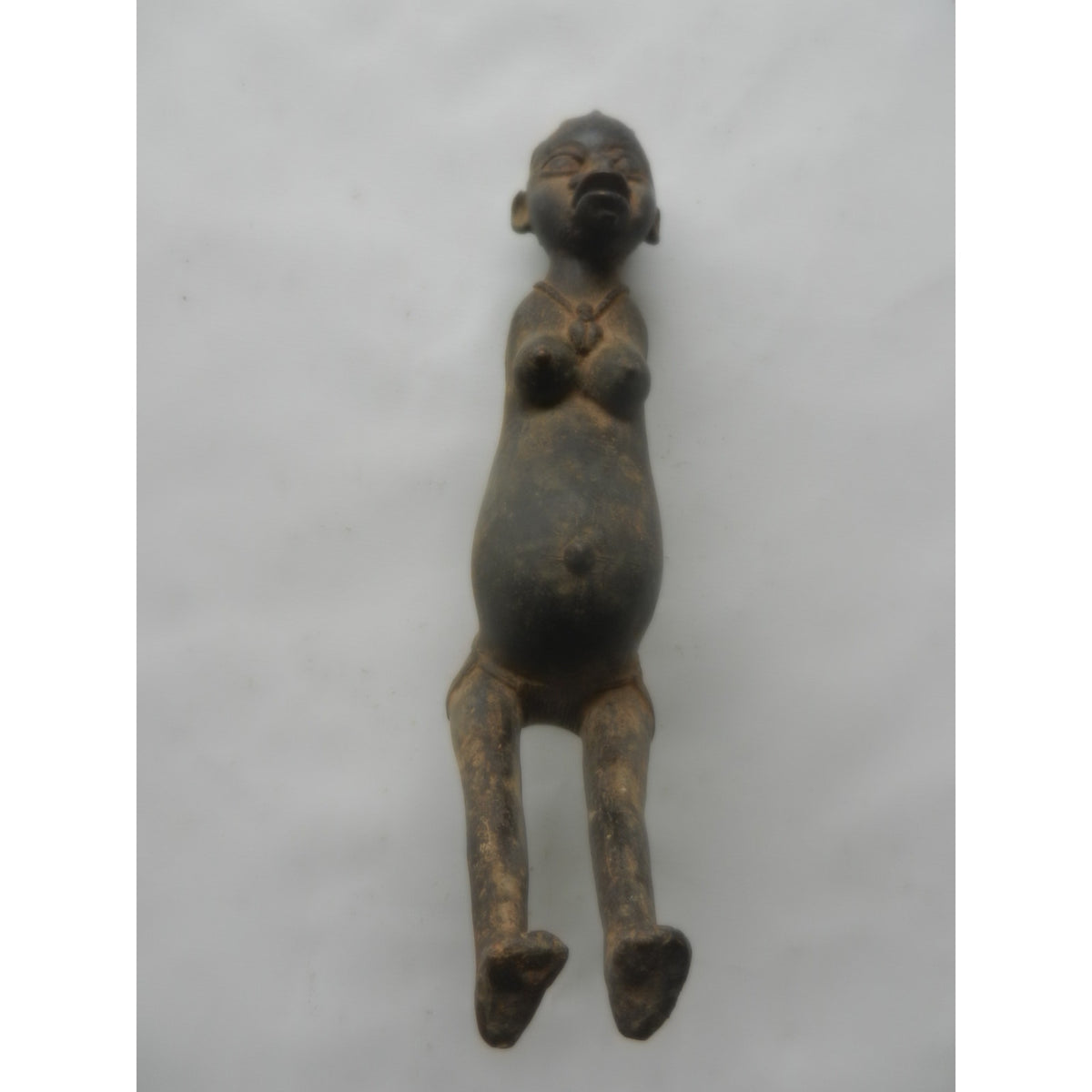 Lobi Bronze Maternity Figure – Burkina Faso, Cast Metal