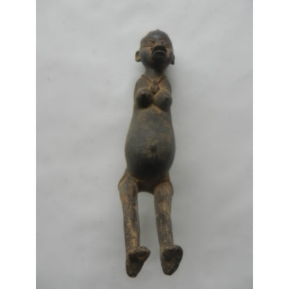 Lobi Bronze Maternity Figure – Burkina Faso, Cast Metal