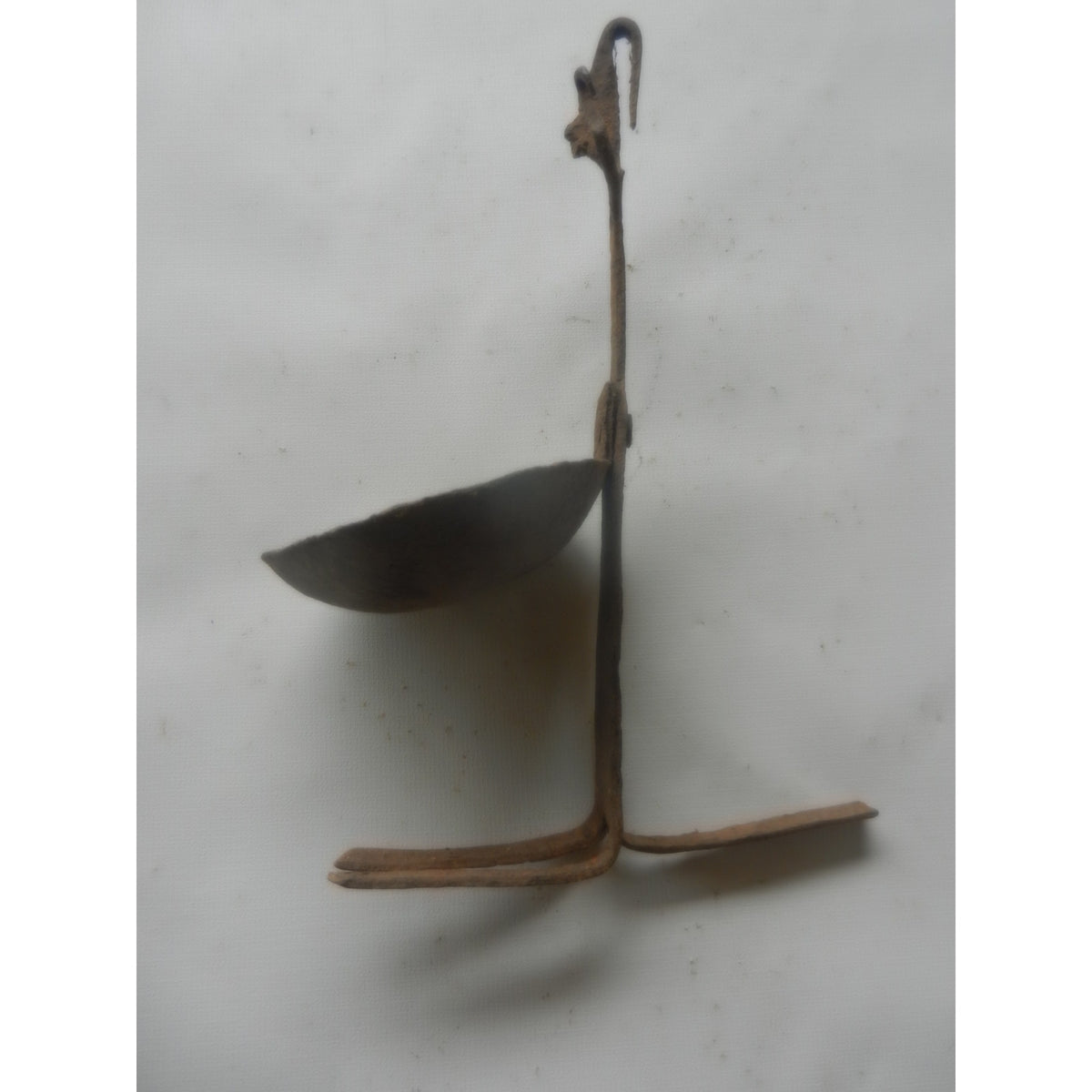 Forged Iron Ceremonial Oil Lamp — Mali, West African Tribal Art