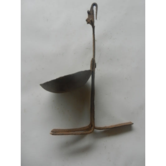 Forged Iron Ceremonial Oil Lamp — Mali, West African Tribal Art