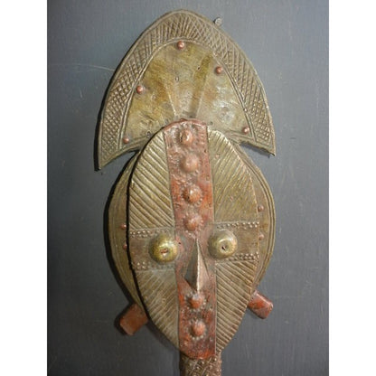 Bakota Reliquary African Tribal Art Wood and bronze