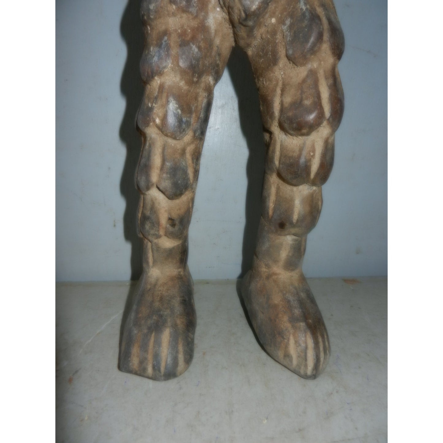Bamana Zoomorphic Standing Figure with Clubs - Mali African tribal art