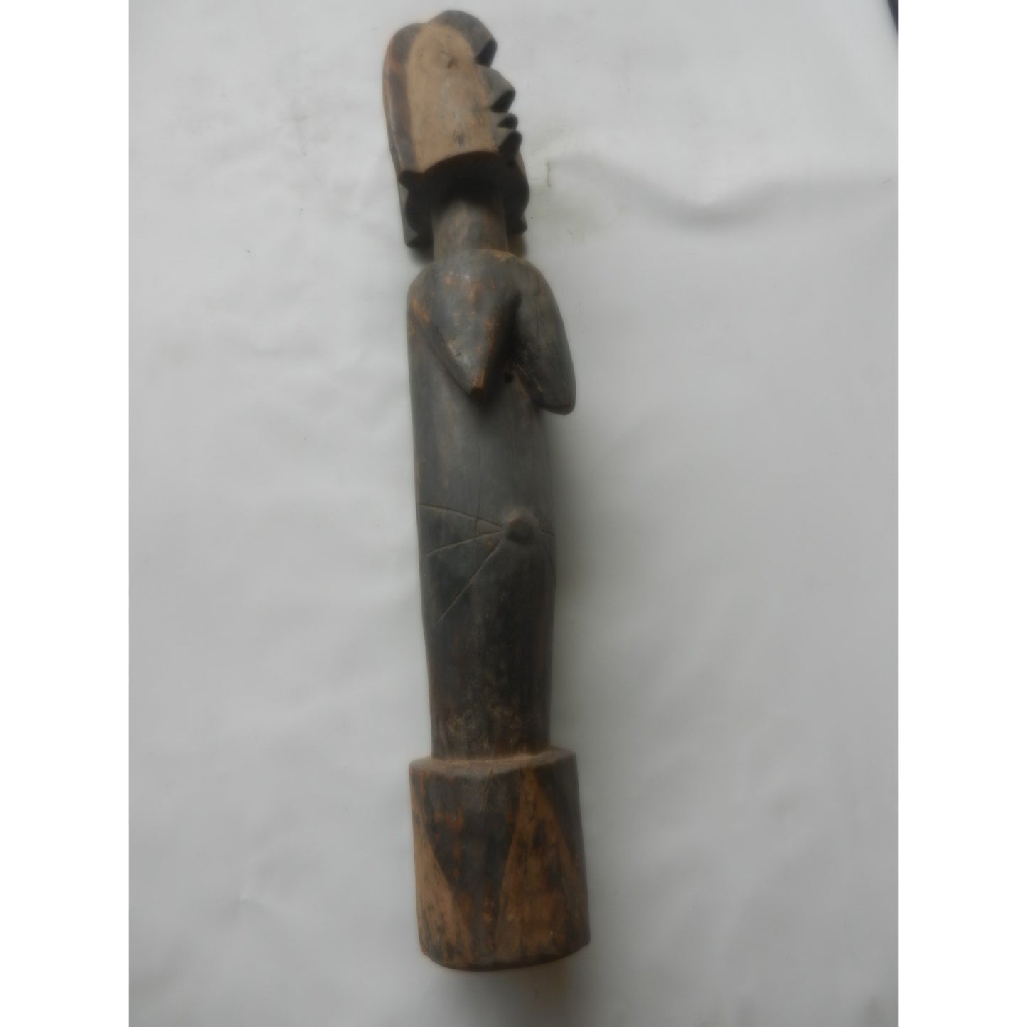 Tall Mossi Biiga Figure – Burkina Faso, Carved Wood (94 Cm)