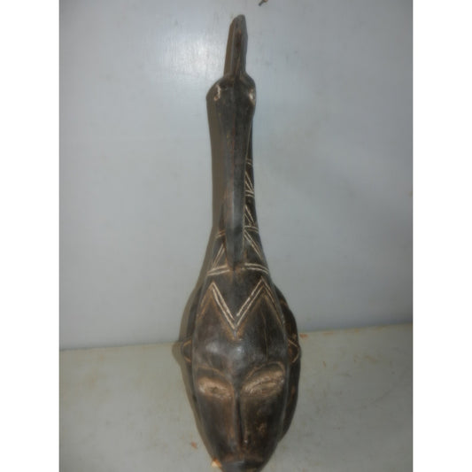 Baule-Style Carved Wood Mask — West Africa