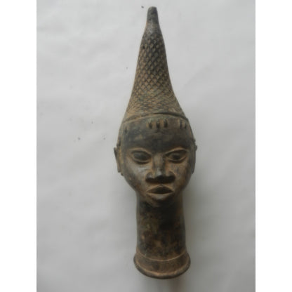 Ife/Benin-Style Commemorative Bronze Head – Nigeria, Cast Metal