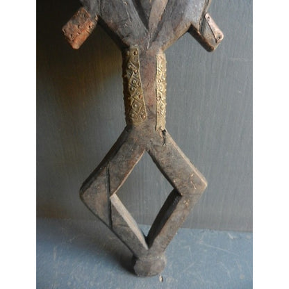 Bakota Reliquary African Tribal Art Wood and bronze