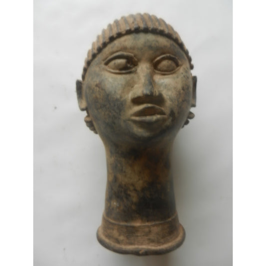 Benin-Style Bronze Head – Nigeria, Cast Metal