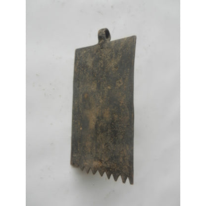 Cast Bronze Pectoral Pendant With Ram'S Heads — West Africa Tribal Art