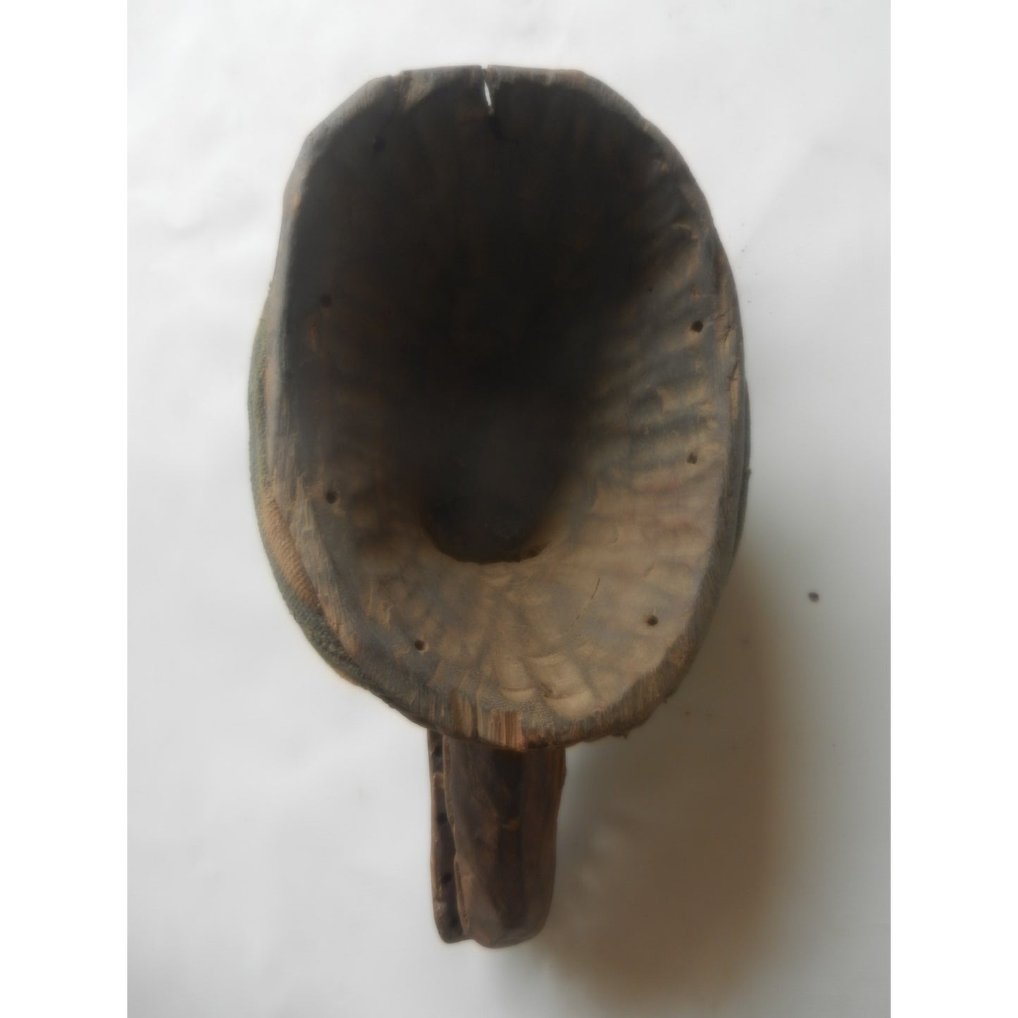 Cameroon Bamun Grassfields Elephant Mask – Carved Wood With Human Figure Finial