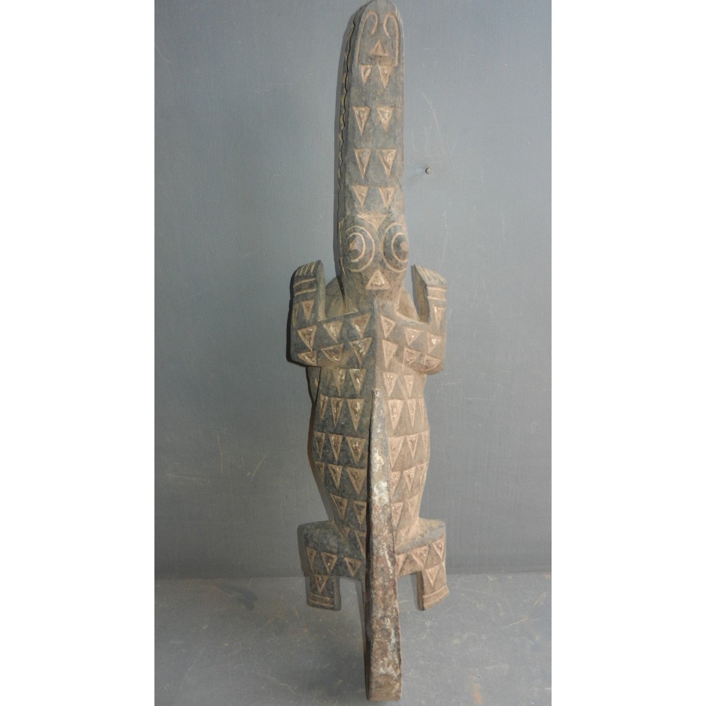 Bobo Fing Crocodile Mask - Authentic African Tribal Art from Burkina Faso