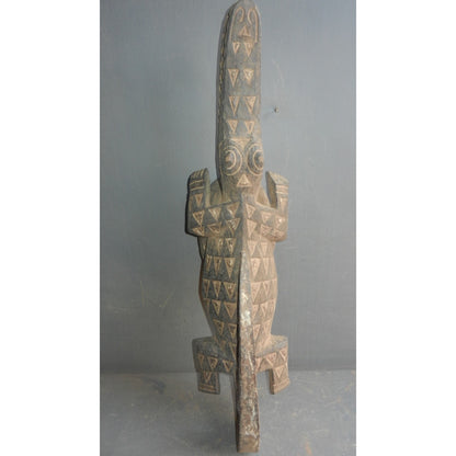 Bobo Fing Crocodile Mask - Authentic African Tribal Art from Burkina Faso