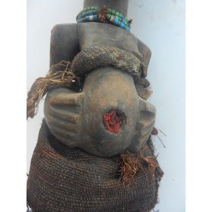 Songye Nkisi Statue, Authentic African Tribal Art DR Congo
