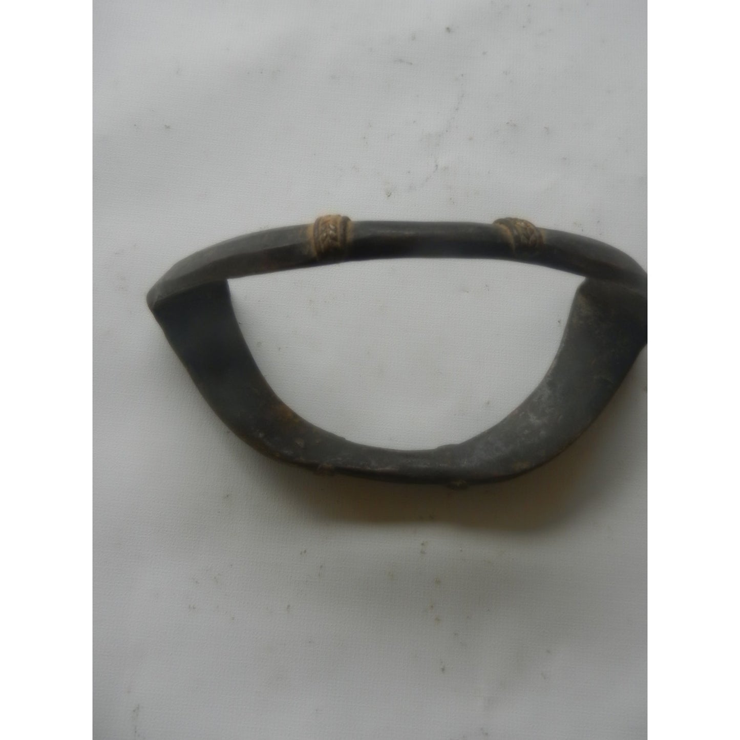West African Cast Metal Bracelet (Manilla-Style) – Bronze/Brass