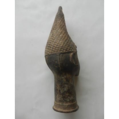 Ife/Benin-Style Commemorative Bronze Head – Nigeria, Cast Metal
