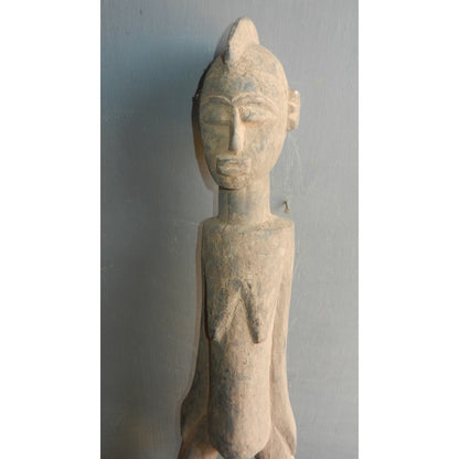 Lobi Bateba Wooden Statue - 79 cm Tall, Authentic African Tribal Art
