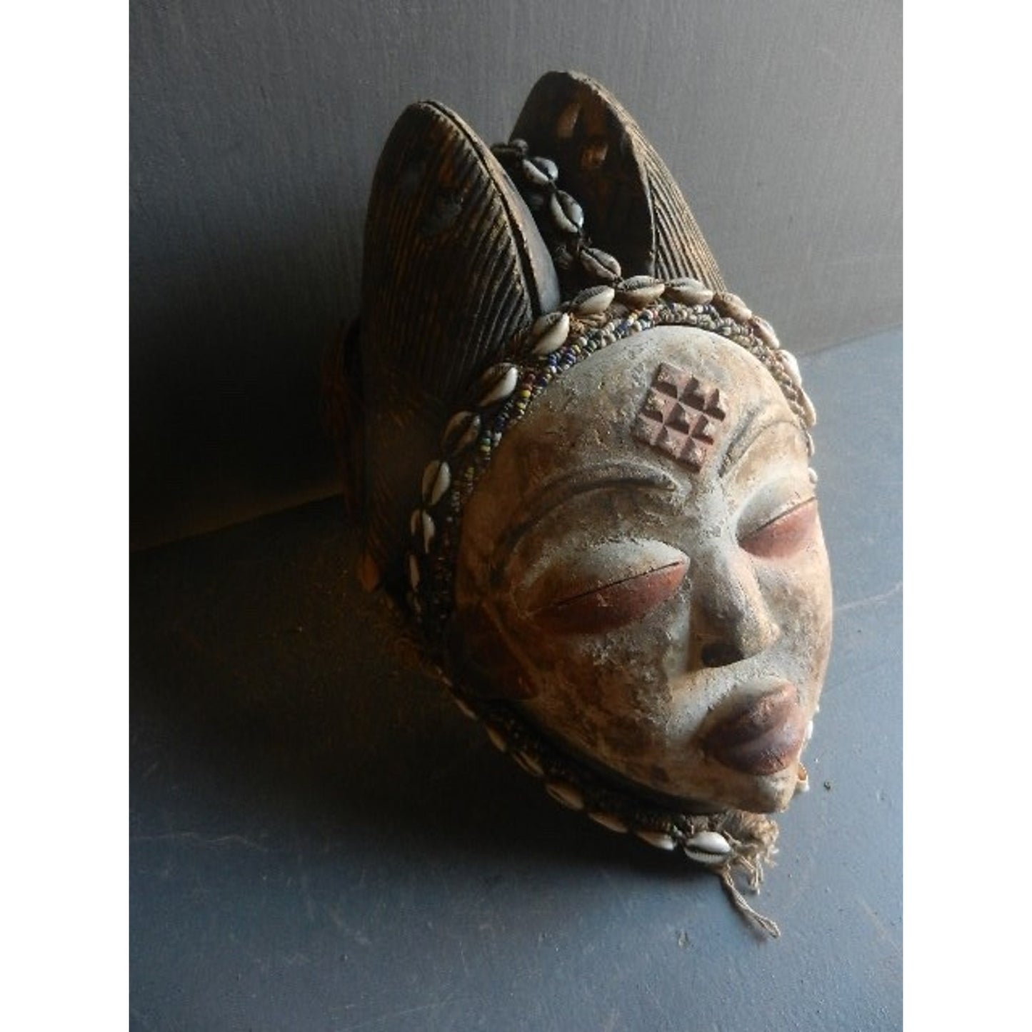 Punu Original Mukuyi Ancestor Mask - African Tribal Art, Gabon