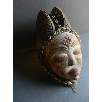 Punu Original Mukuyi Ancestor Mask - African Tribal Art, Gabon