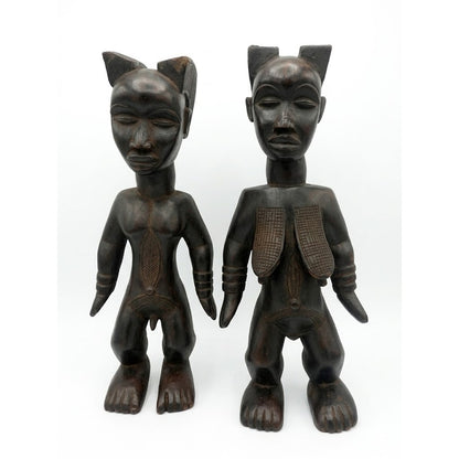Yaka couple statues Congo - African tribal art